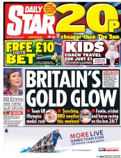 Daily Star () Newspaper Front Page for 13 August 2016