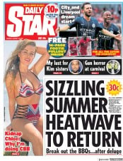 Daily Star () Newspaper Front Page for 13 August 2018