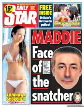 Daily Star () Newspaper Front Page for 14 October 2013