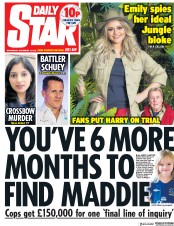 Daily Star () Newspaper Front Page for 14 November 2018
