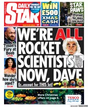 Daily Star () Newspaper Front Page for 14 December 2021