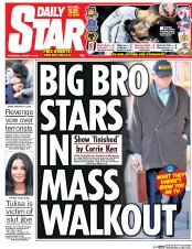 Daily Star () Newspaper Front Page for 14 January 2015