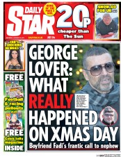 Daily Star () Newspaper Front Page for 14 January 2017