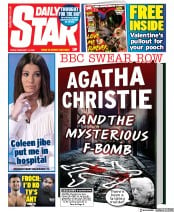 Daily Star () Newspaper Front Page for 14 February 2020