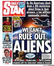 Daily Star () Newspaper Front Page for 14 February 2023