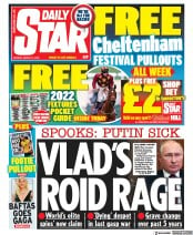Daily Star () Newspaper Front Page for 14 March 2022