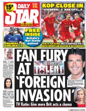 Daily Star () Newspaper Front Page for 14 April 2014