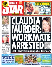 Daily Star () Newspaper Front Page for 14 May 2014
