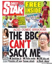 Daily Star () Newspaper Front Page for 14 June 2019
