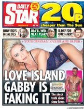 Daily Star () Newspaper Front Page for 14 July 2017