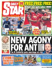 Daily Star () Newspaper Front Page for 14 August 2017