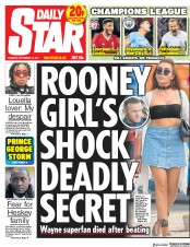 Daily Star () Newspaper Front Page for 14 September 2017