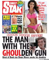 Daily Star () Newspaper Front Page for 14 September 2019