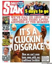 Daily Star () Newspaper Front Page for 15 November 2022