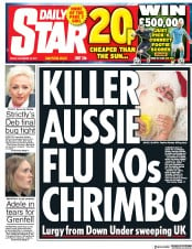 Daily Star () Newspaper Front Page for 15 December 2017