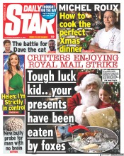 Daily Star () Newspaper Front Page for 15 December 2022