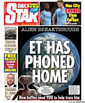 Daily Star () Newspaper Front Page for 15 February 2020