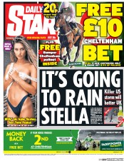Daily Star () Newspaper Front Page for 15 March 2017