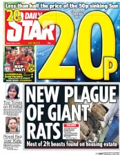 Daily Star () Newspaper Front Page for 15 April 2016