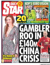 Daily Star () Newspaper Front Page for 15 May 2017