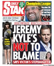 Daily Star () Newspaper Front Page for 15 May 2019