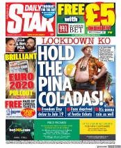 Daily Star () Newspaper Front Page for 15 June 2021