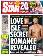 Daily Star () Newspaper Front Page for 15 July 2017