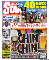 Daily Star () Newspaper Front Page for 15 July 2021