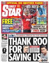 Daily Star () Newspaper Front Page for 15 August 2011