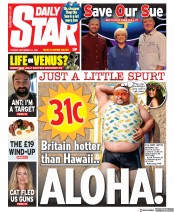 Daily Star () Newspaper Front Page for 15 September 2020
