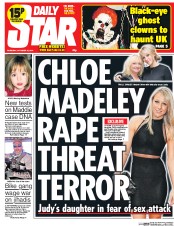 Daily Star () Newspaper Front Page for 16 October 2014
