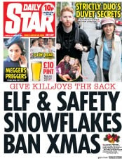 Daily Star () Newspaper Front Page for 16 October 2018