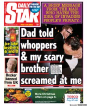 Daily Star () Newspaper Front Page for 16 December 2022