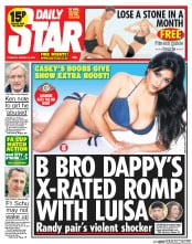 Daily Star () Newspaper Front Page for 16 January 2014