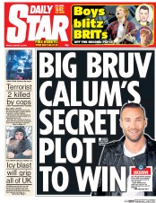 Daily Star () Newspaper Front Page for 16 January 2015