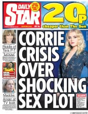 Daily Star () Newspaper Front Page for 16 February 2017