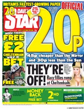 Daily Star () Newspaper Front Page for 16 March 2016