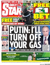 Daily Star () Newspaper Front Page for 16 March 2018