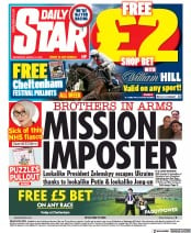 Daily Star () Newspaper Front Page for 16 March 2022