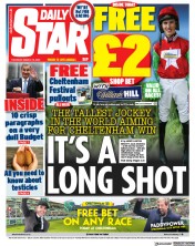 Daily Star () Newspaper Front Page for 16 March 2023