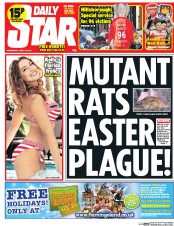 Daily Star () Newspaper Front Page for 16 April 2014