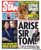 Daily Star () Newspaper Front Page for 16 April 2020