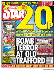 Daily Star () Newspaper Front Page for 16 May 2016