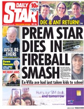 Daily Star () Newspaper Front Page for 16 May 2018