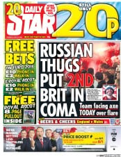 Daily Star () Newspaper Front Page for 16 June 2016
