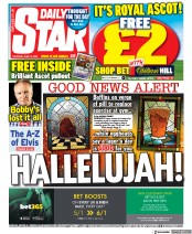 Daily Star () Newspaper Front Page for 16 June 2022