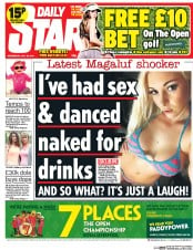 Daily Star () Newspaper Front Page for 16 July 2014