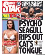 Daily Star () Newspaper Front Page for 16 August 2019
