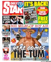 Daily Star () Newspaper Front Page for 16 August 2021