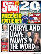 Daily Star () Newspaper Front Page for 16 September 2016